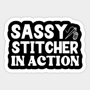 Sassy Stitcher In Action Sticker